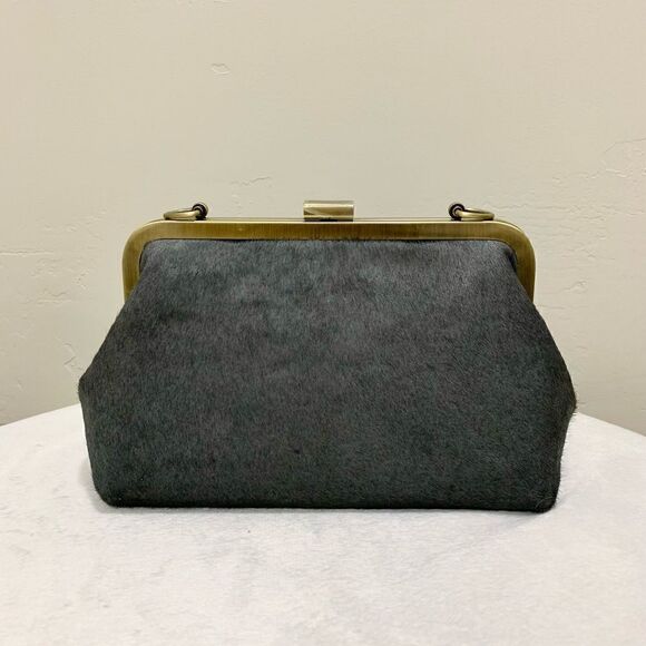 Handmade Real Hair-on-horsehide Push-lock Clutch/Shoulder/Crossbody/Evening Bag - Picture 3 of 16